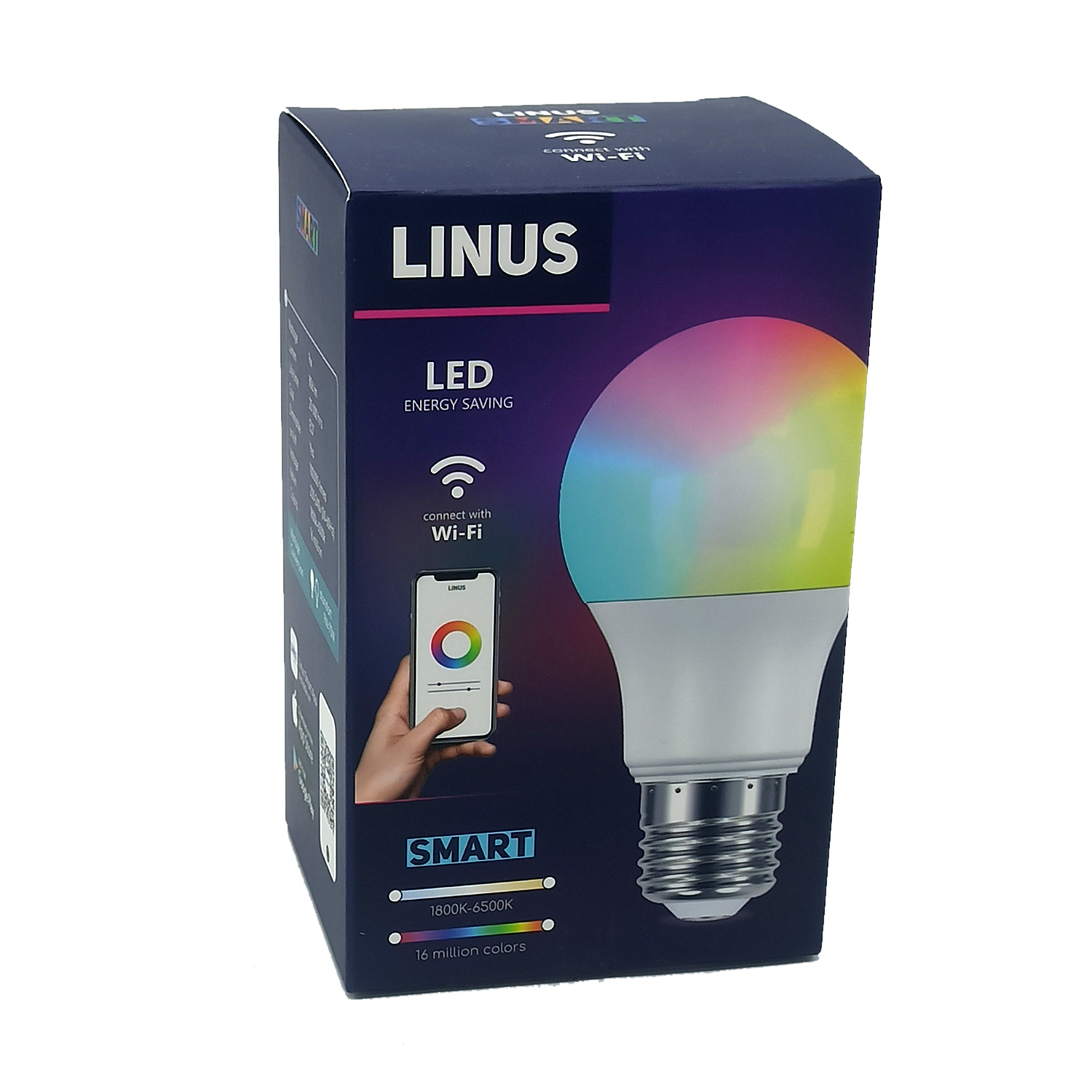 ნათურა Lin73 LINUS Smart RGBW 9W — ნათურა და ვაზნა